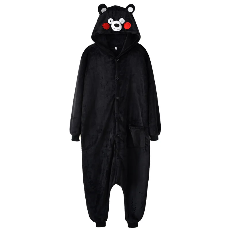 Ciepły kombinezon kigurumi onesie dla dorosłych Fuksja