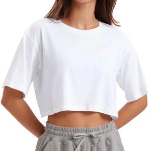 Crop top Y2K Harajuku damski streetwear Niebieski
