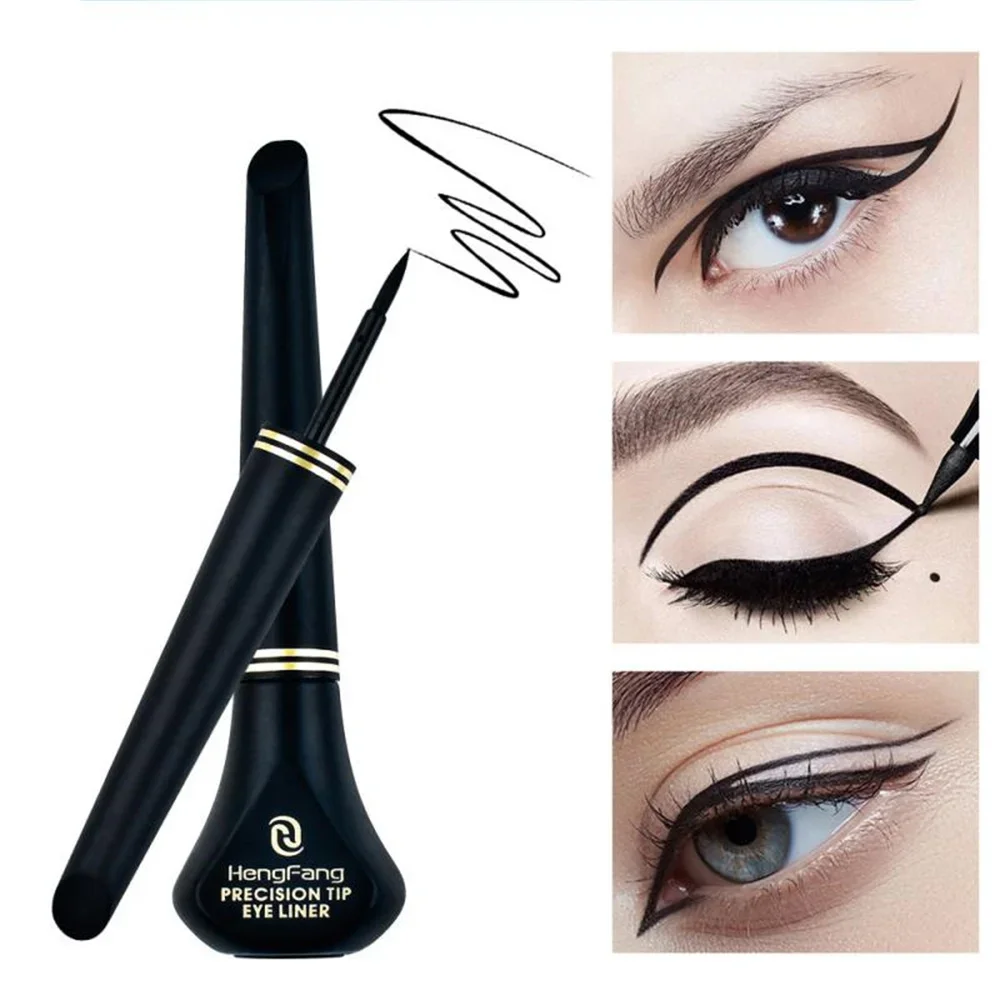 Czarny eyeliner w płynie — precyzyjna kreska, szybkoschnący Armijna zieleń