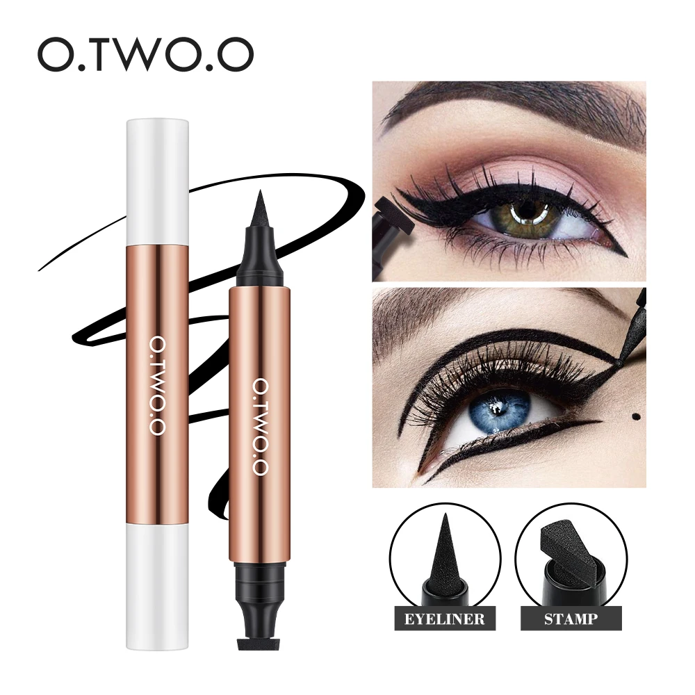 Czarny eyeliner w płynie wodoodporny — długotrwały Błękitny