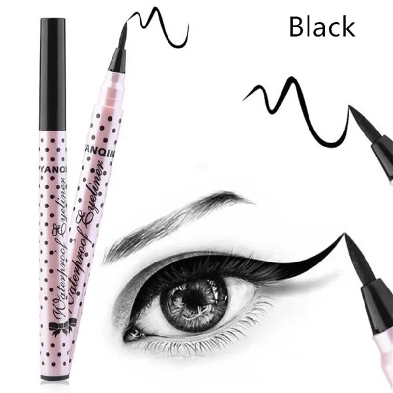 Czarny eyeliner w płynie wodoodporny długotrwały precyzyjny Błękitny