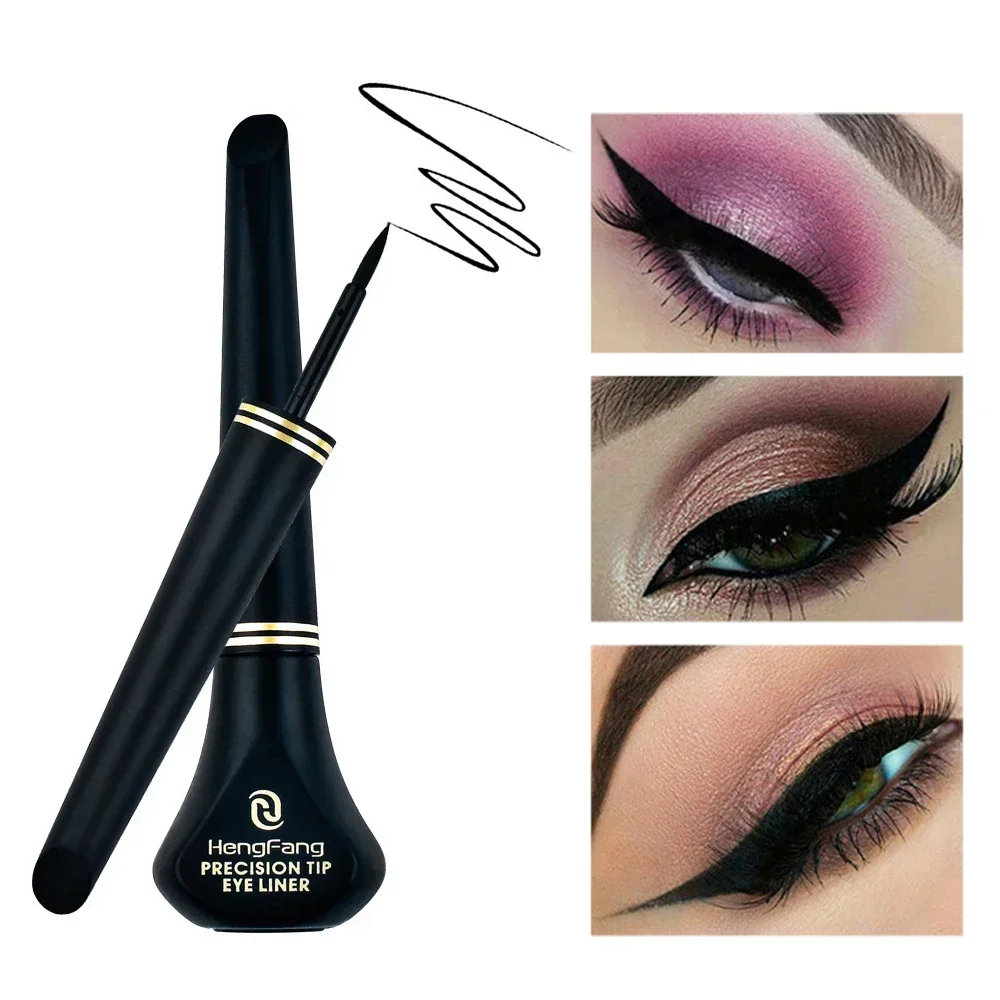 Czarny wodoodporny eyeliner w płynie – długotrwały Czarny
