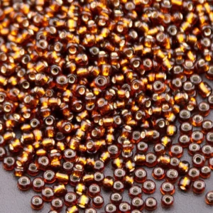 Czeskie szklane koraliki seed ze srebrną lamówką — 30 kolorów Głęboki niebieski