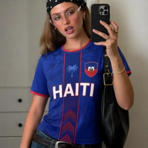 Damska koszulka piłkarska streetwear w stylu retro casualowa Czarny
