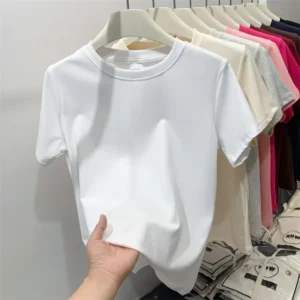 Damska koszulka plus size w jednolitym kolorze Czarny