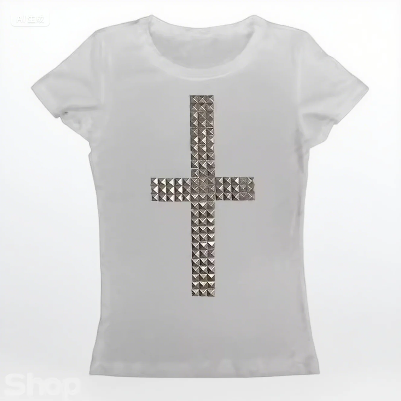 Damski crop top z długim rękawem w stylu gotyckim Y2K Zielony