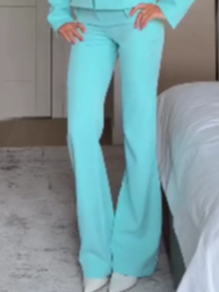 Damski komplet żakiet i mini spódnica Long pants