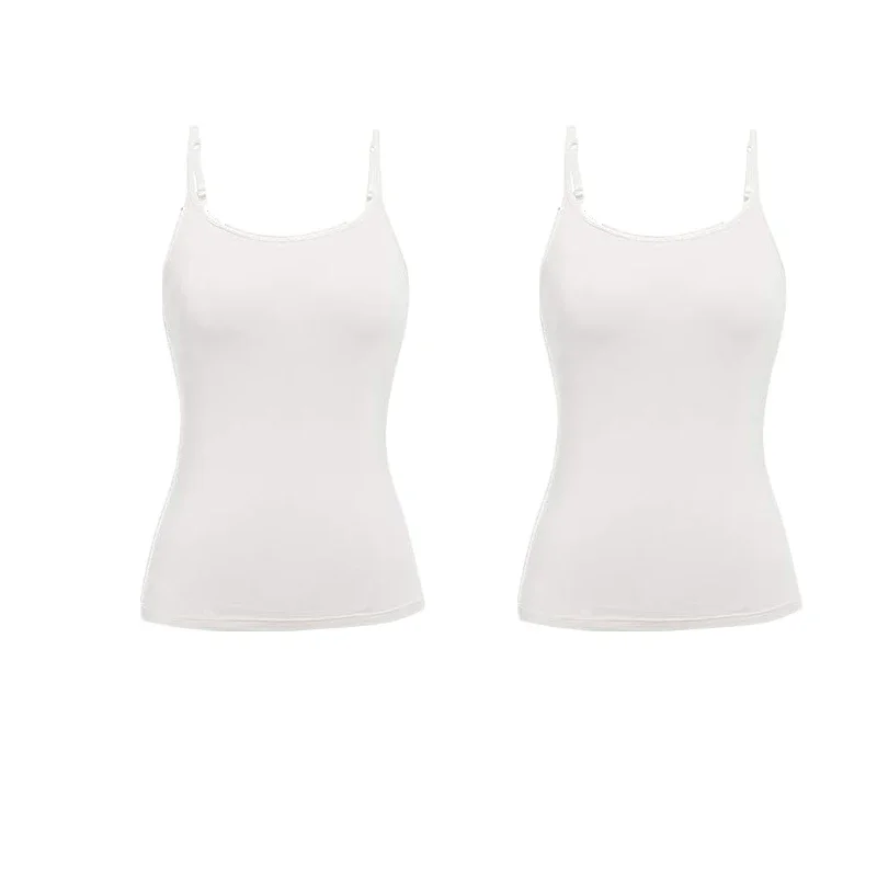 Damski top na ramiączkach bralette - zestaw 2 sztuk Brązowy