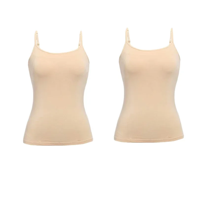 Damski top na ramiączkach bralette - zestaw 2 sztuk Złoto