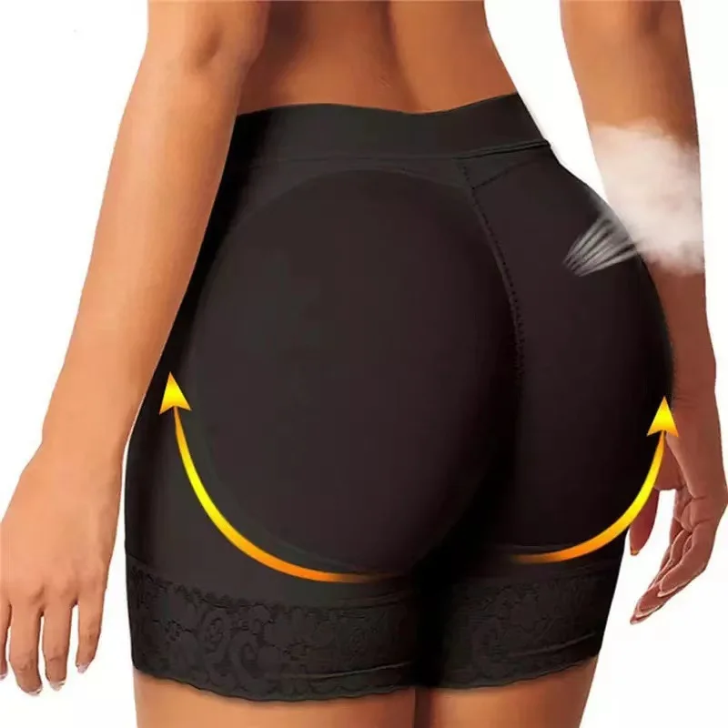 Damskie majtki push-up modelujące pośladki Czarny