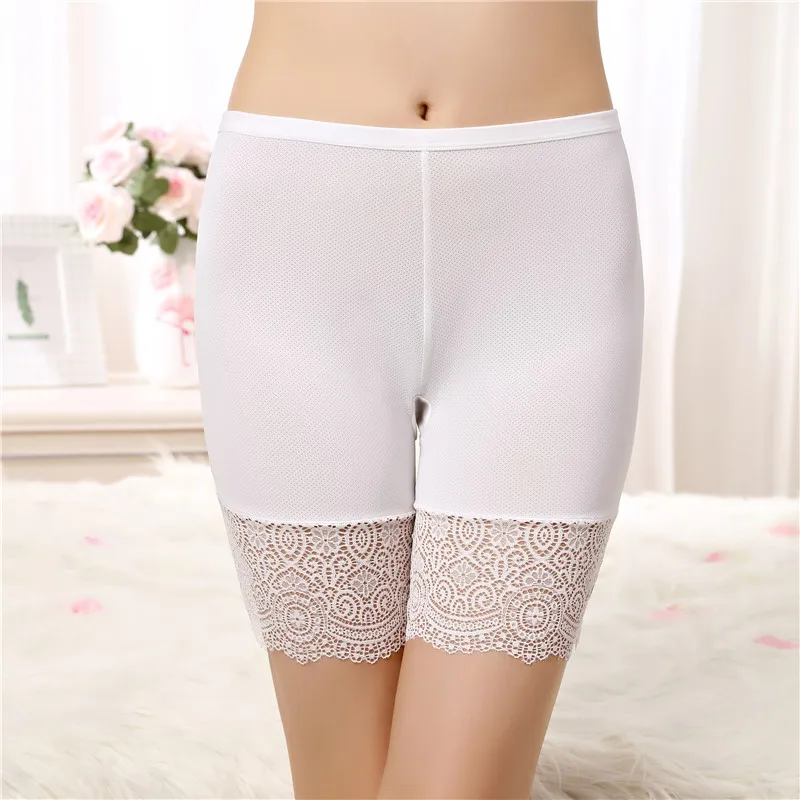 Damskie spodenki ochronne pod sukienkę Plus Size Biały
