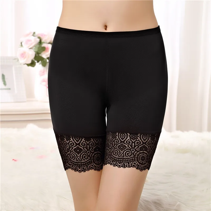 Damskie spodenki ochronne pod sukienkę Plus Size Czarny