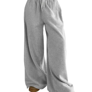 Damskie spodnie dresowe polar plus size kolorowe oversize Czarny