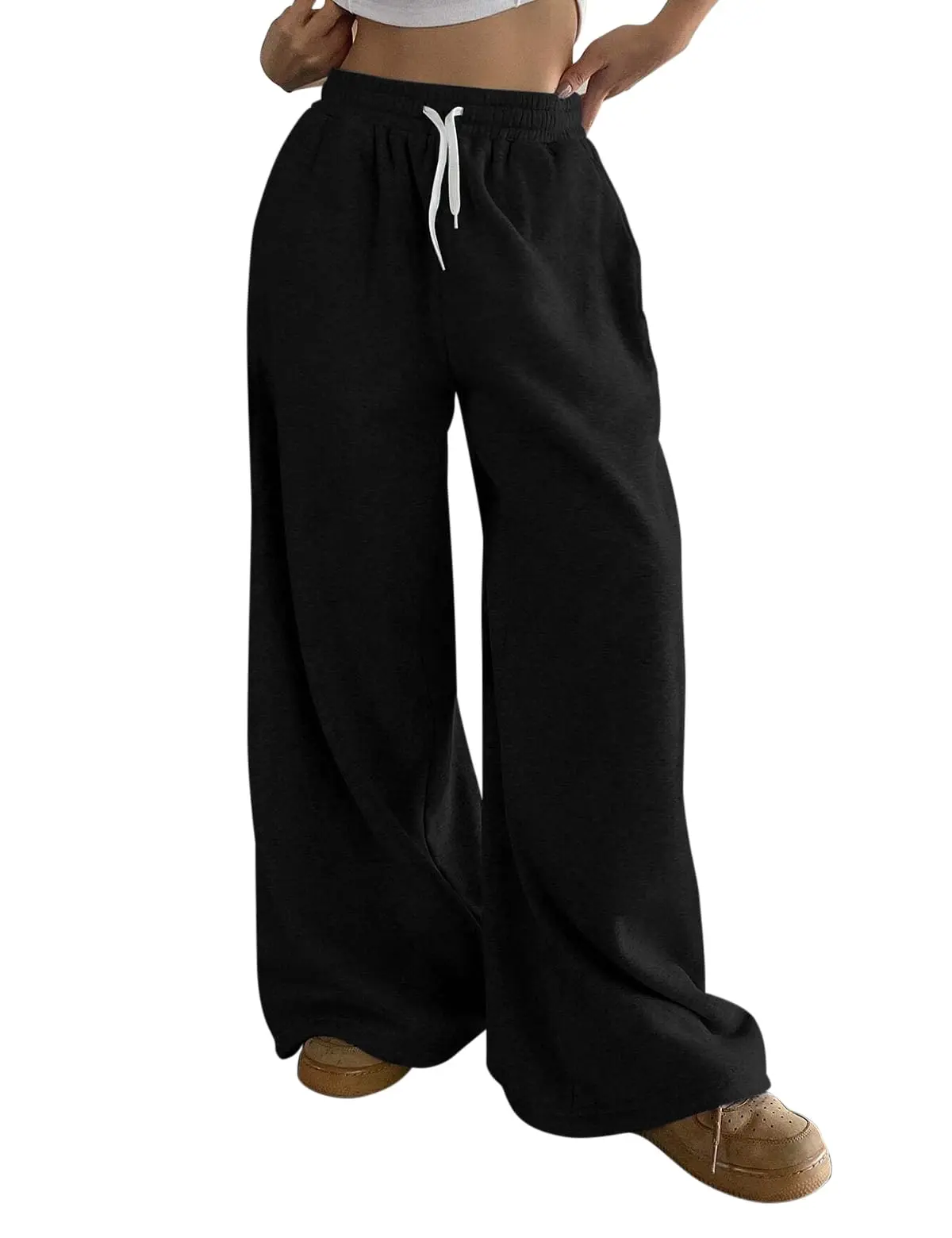 Damskie spodnie dresowe polar plus size kolorowe oversize Pomarańczowy