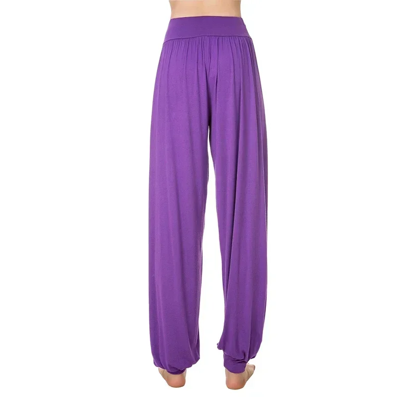 Damskie spodnie haremki modal luźne do jogi Szary