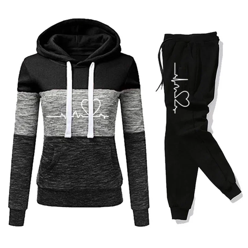 Dres damski Color Block z bluzą i spodniami joggingowymi Kolba