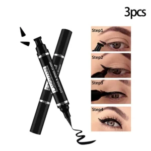 Dwustronny eyeliner ze stemplem 2 w 1, wodoodporny Armijna zieleń