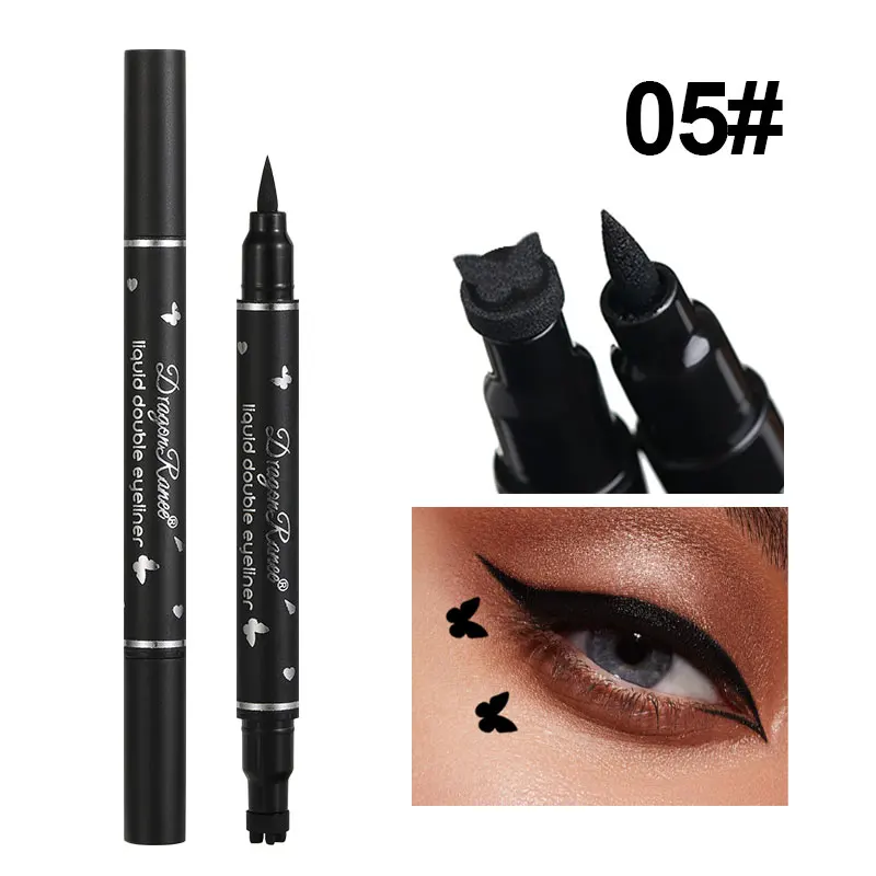 Dwustronny eyeliner w płynie wodoodporny szybkoschnący Brązowy