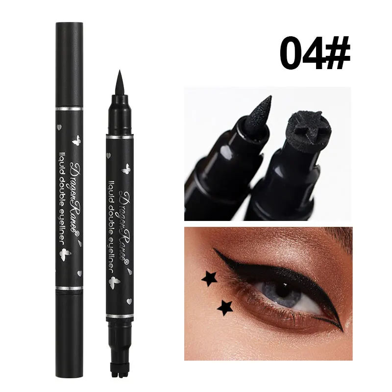 Dwustronny eyeliner w płynie wodoodporny szybkoschnący Fioletowy
