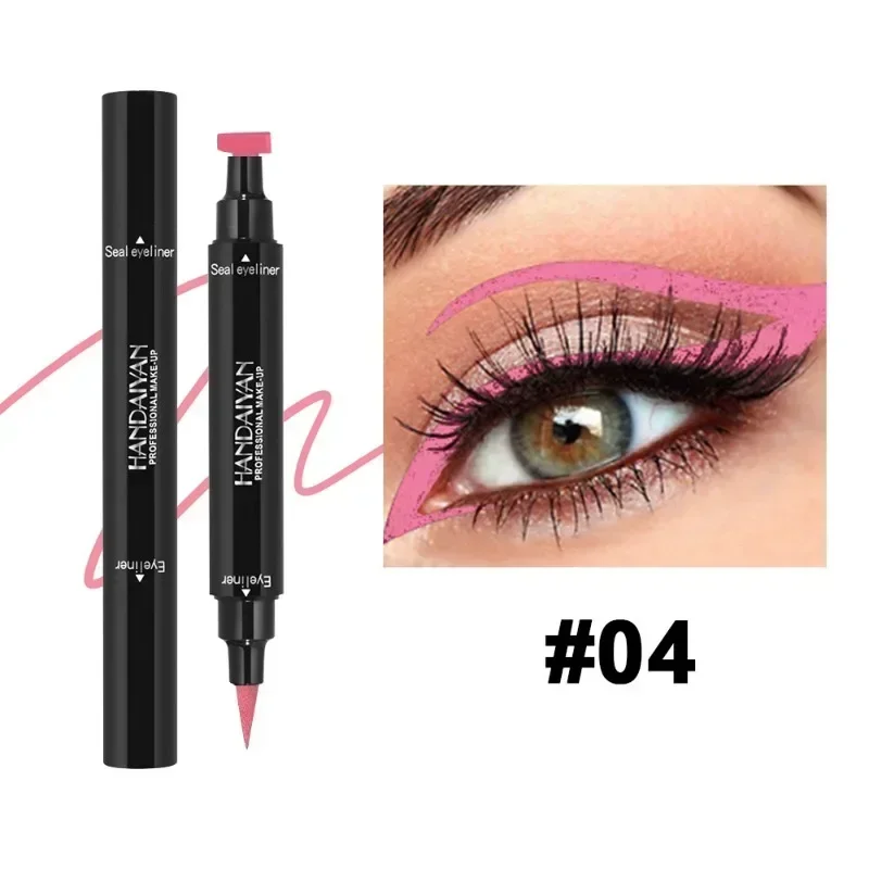 Dwustronny eyeliner ze stempelkiem kolorowy wodoodporny Czekolada