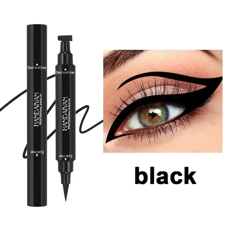 Dwustronny eyeliner ze stempelkiem kolorowy wodoodporny Jasnożółty