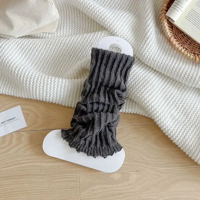 Dzianinowe ocieplacze na nogi JK, japoński styl Lolita Czarny