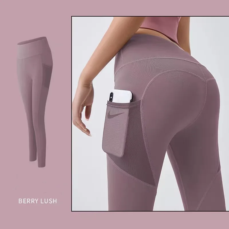 Elastyczne legginsy do jogi z kieszeniami Hyperflex Jasny fiolet