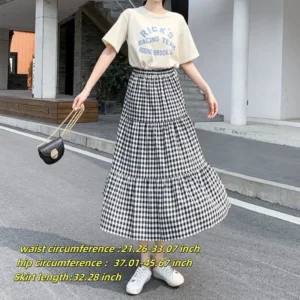 Elegancka spódnica A-line midi w stylu vintage Niebieski