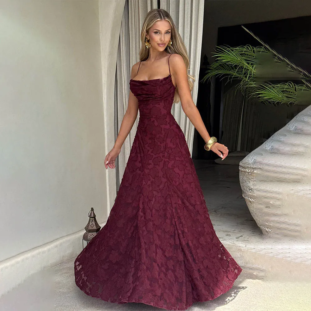 Elegancka sukienka szyfonowa z odkrytymi plecami na wesele Niebieski