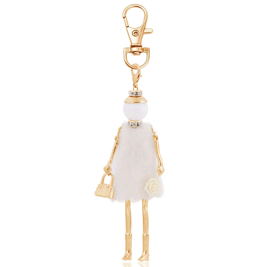 Elegancki brelok z zawieszkami charms dla kobiet Ciemny czerwony
