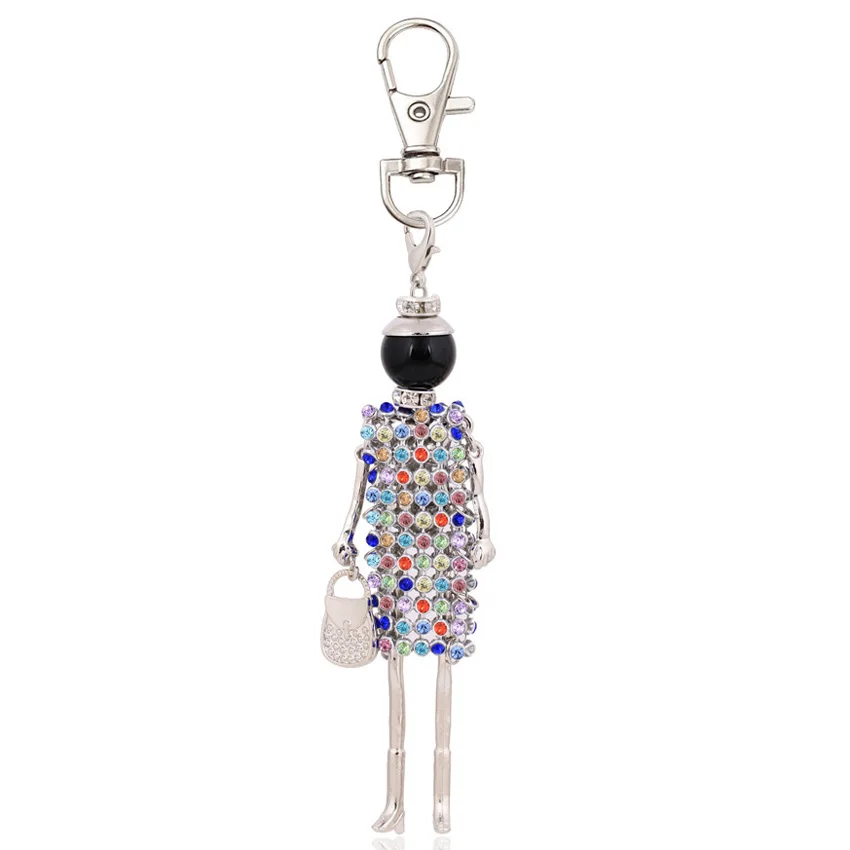 Elegancki brelok z zawieszkami charms dla kobiet Ciemny żółty