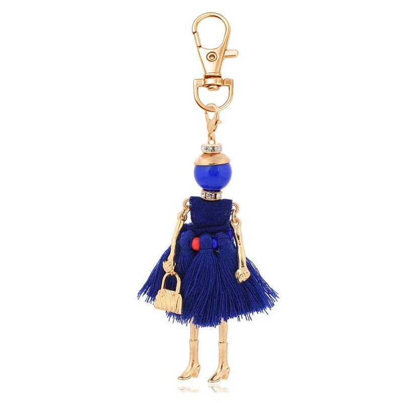 Elegancki brelok z zawieszkami charms dla kobiet Fioletowo różowy