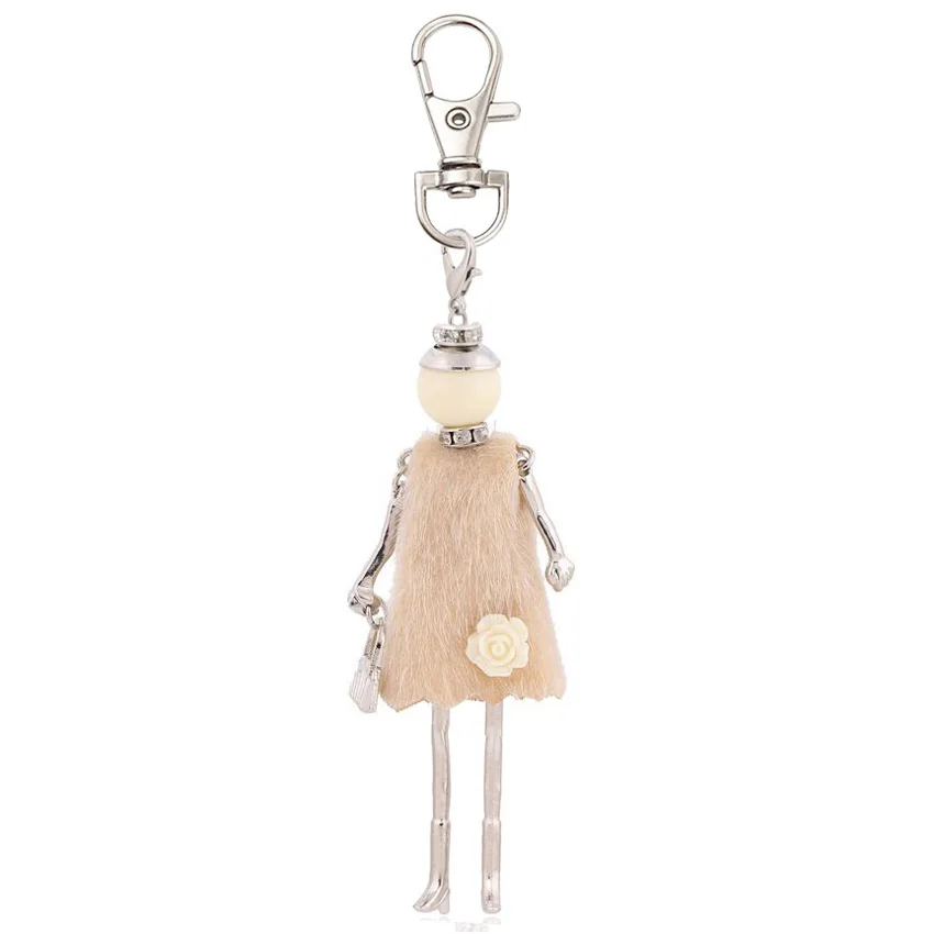 Elegancki brelok z zawieszkami charms dla kobiet Naturalny czarny