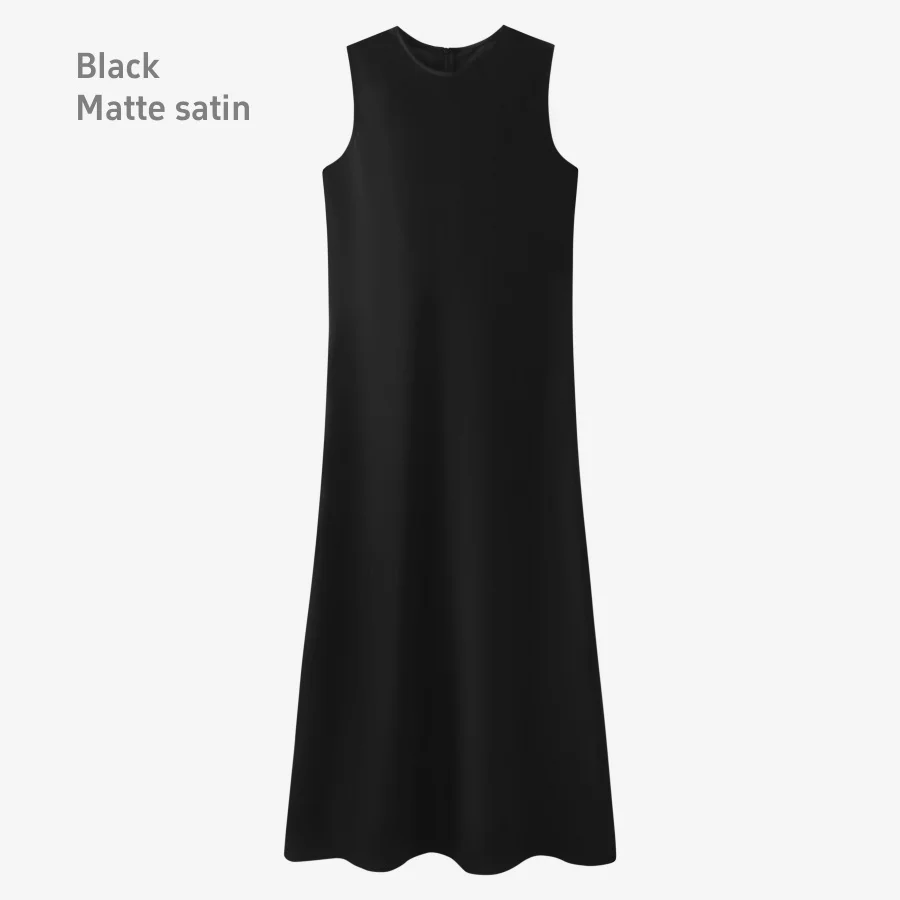 Elegancki zestaw satynowa sukienka maxi i dzianinowy top dopasowany Brązowy