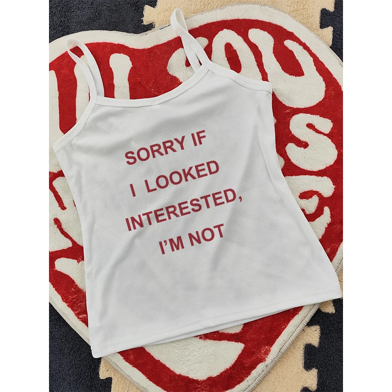 Estetyczny crop top bez pleców Y2K z napisem damski Armijna zieleń