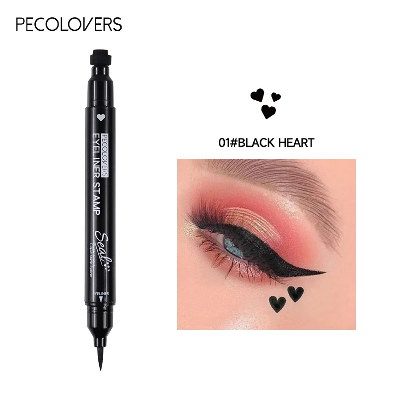 Eyeliner 2w1 dwugłowicowy w kształcie księżyca — szybkoschnący Armijna zieleń
