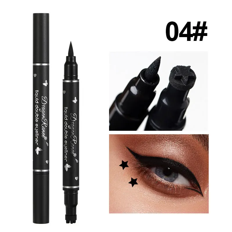 Eyeliner 2w1 z pieczątką butterfly i gwiazdkami Pomarańczowy