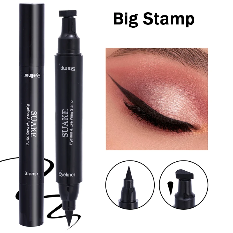 Eyeliner 2 w 1 wodoodporny płynny ze stemplem szybkoschnący Armijna zieleń