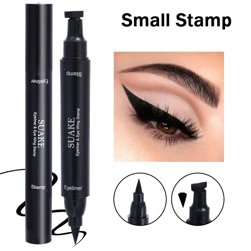 Eyeliner 2 w 1 wodoodporny płynny ze stemplem szybkoschnący Błękitny