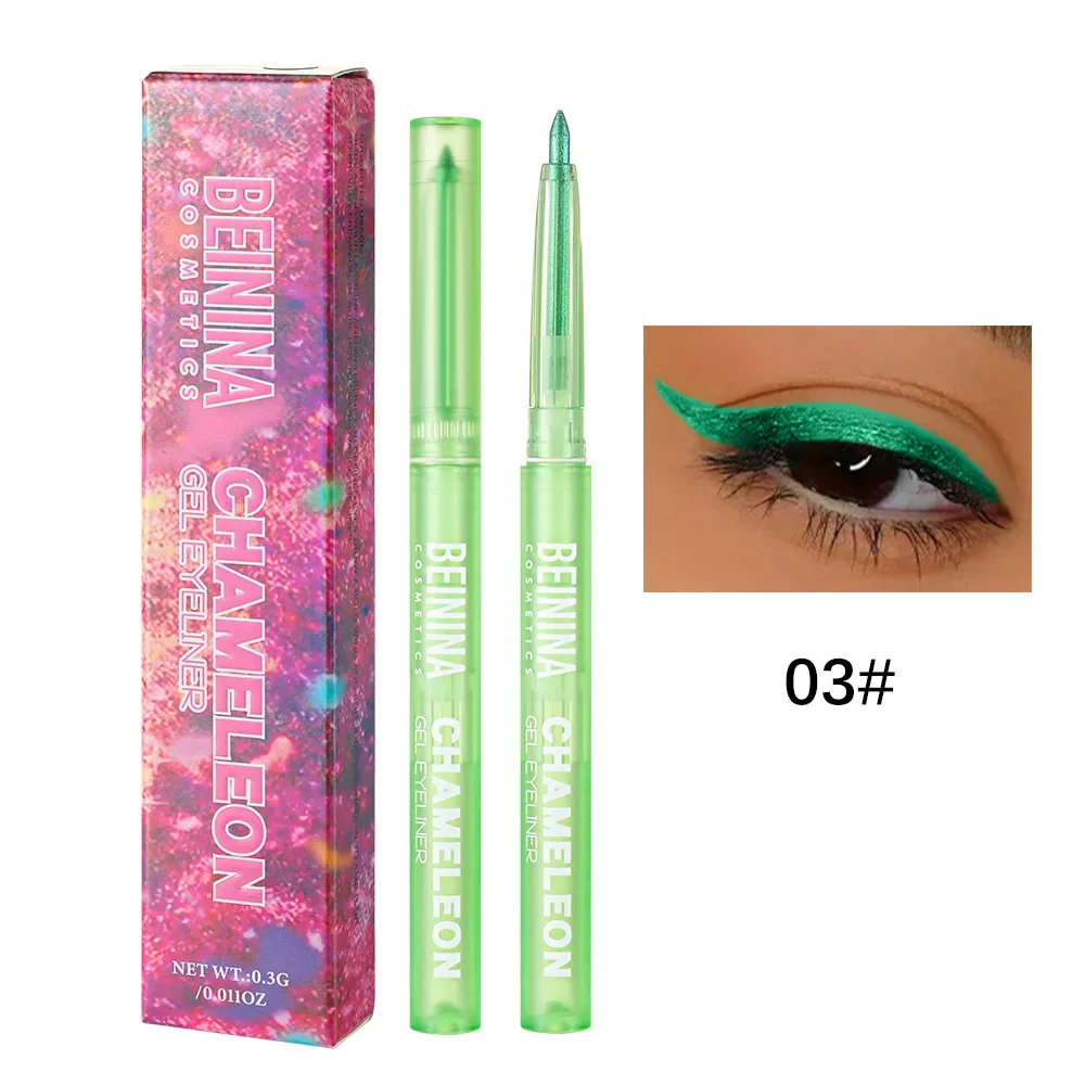 Eyeliner kameleon perłowy metaliczny aurora zmieniający kolor Czekolada
