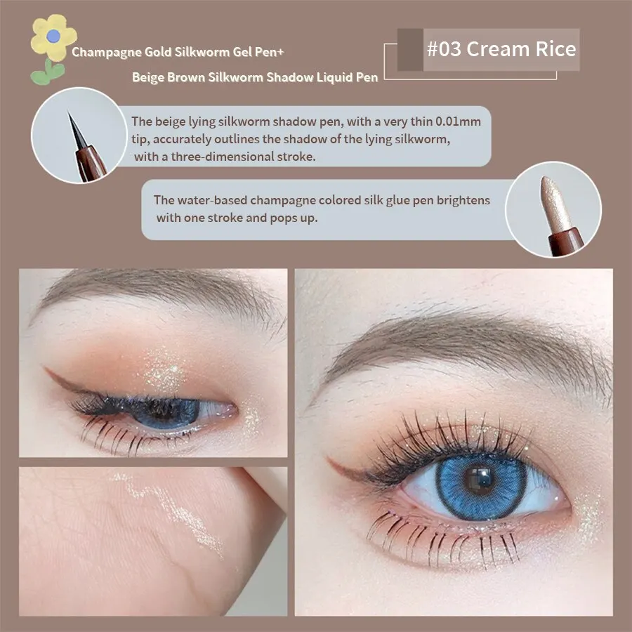 Eyeliner z podwójną końcówką — cienka kreska i rozjaśniacz Czekolada