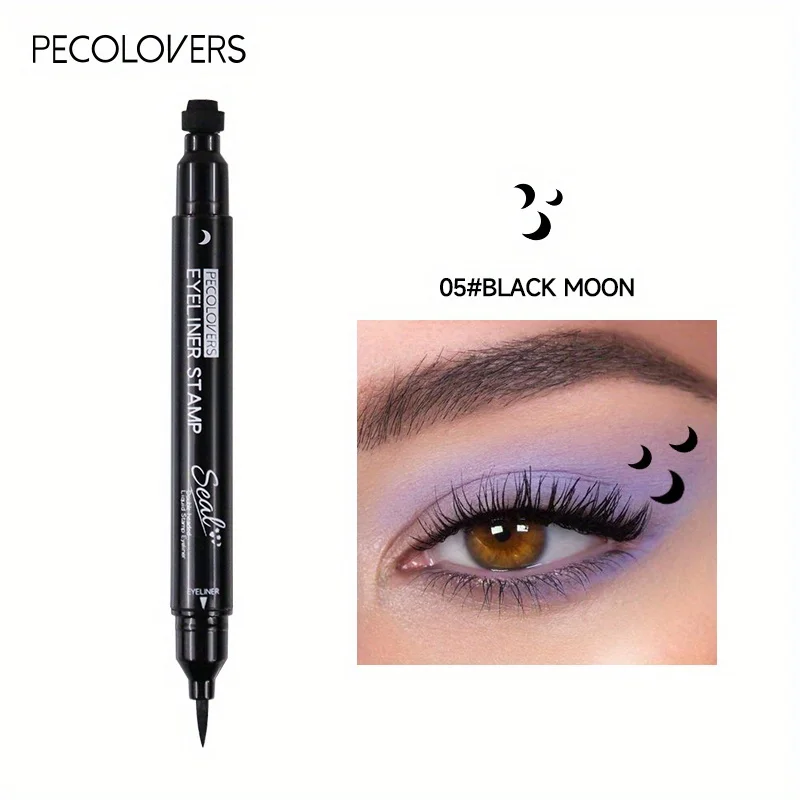 Eyeliner stempel 7 stylów dwustronny szybkoschnący wodoodporny Jasnożółty