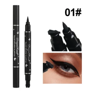 Eyeliner ze stempelkiem gwiazdy i motyla 2 w 1 — płynny wodoodporny Armijna zieleń