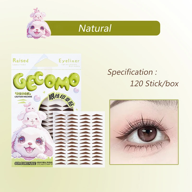 Eyeliner z pieczątkowym aplikatorem do kociego oka — wodoodporny Armijna zieleń