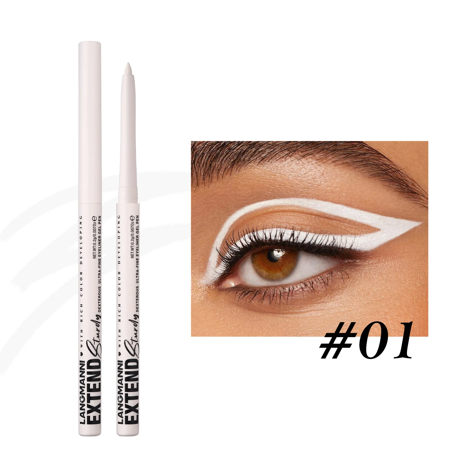 Eyeliner żelowy w ołówku z brokatem — niebieski i fioletowy Armijna zieleń
