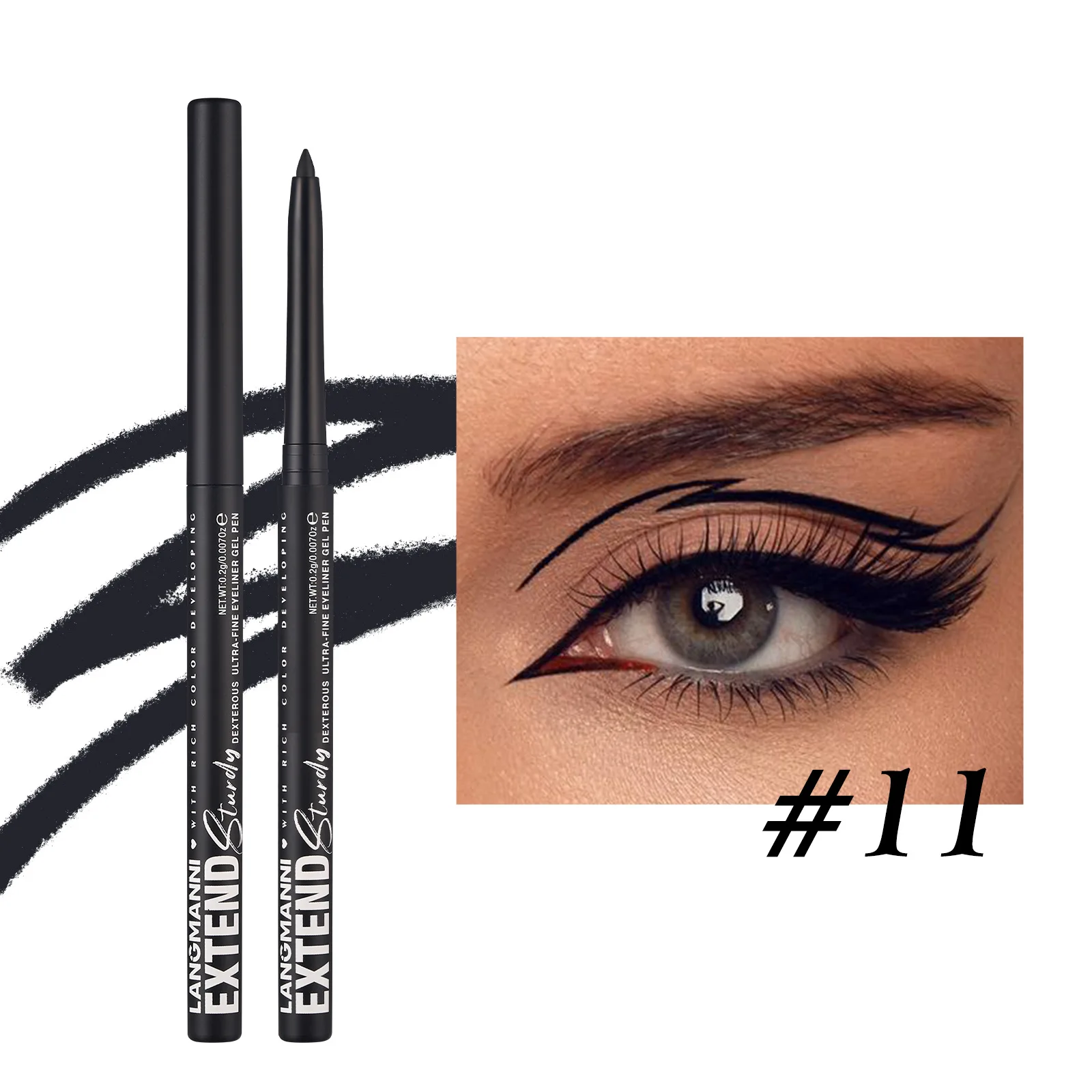 Eyeliner żelowy w ołówku z brokatem — niebieski i fioletowy Ciemny niebieski