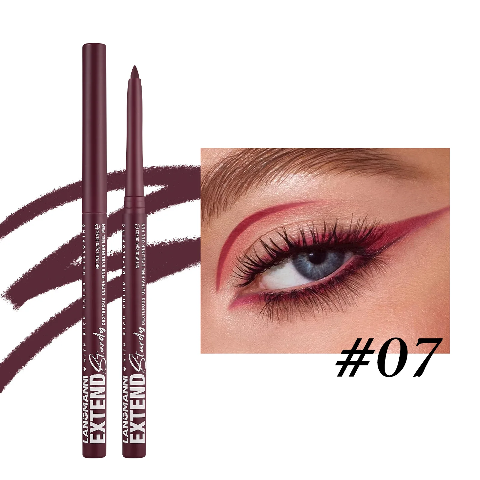 Eyeliner żelowy w ołówku z brokatem — niebieski i fioletowy Jasnożółty