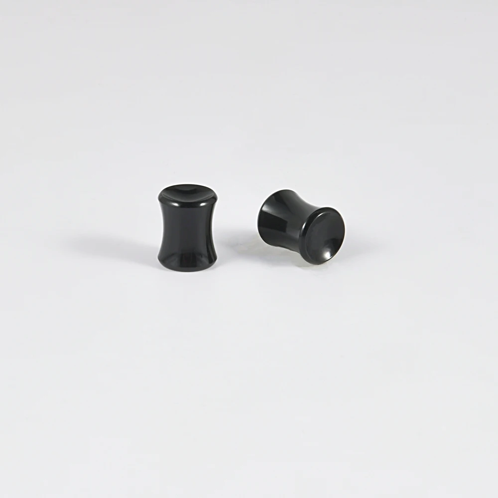 Fioletowe akrylowe tunele do uszu — wklęsłe plugi, 8–25 mm, para Kolor jasnożółtego złota