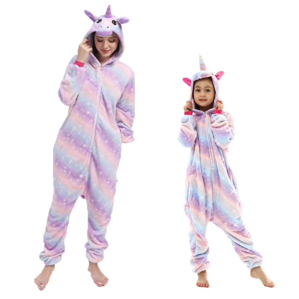 Flanelowa piżama onesie ze zwierzęciem cosplay damska Szampan