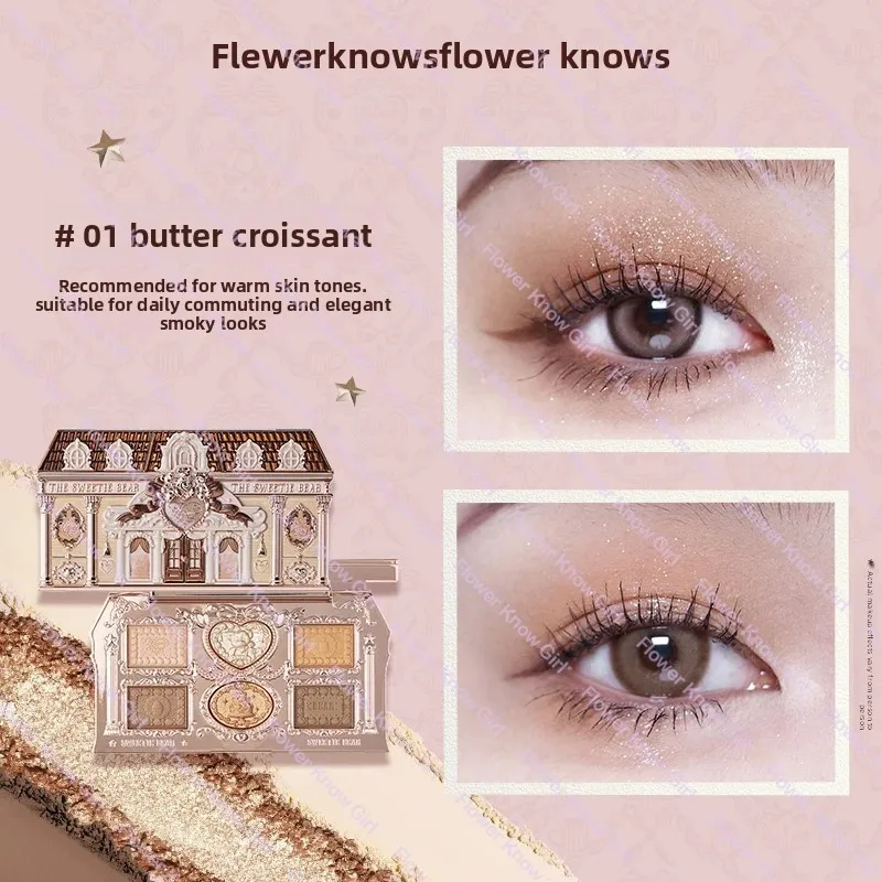 Flower Knows Black Swan — paleta cieni do powiek 6 kolorów Czekolada